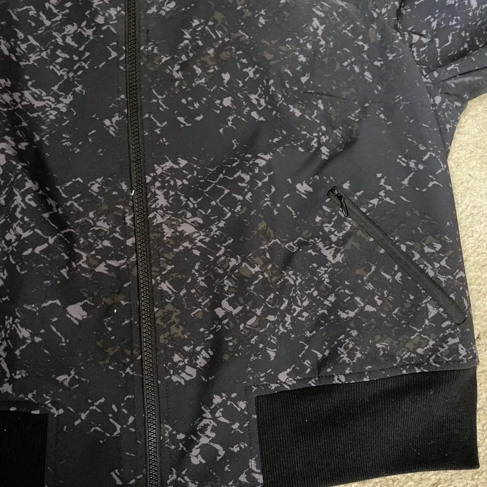 💐NWT Lane Bryant Black Bomber Jacket with Ribbed Details - Picture 12 of 12